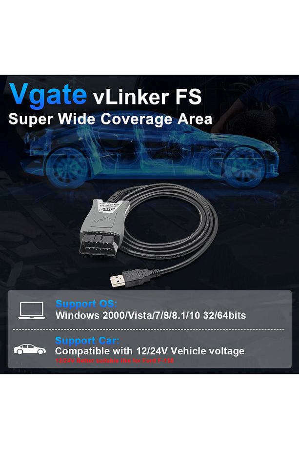 vLinker FS ELM327 Ford FORScan HS/MS-CAN ELM 327 OBD 2 OBD2 Araç Teşhis Tarayıcısı İntegral... - 7