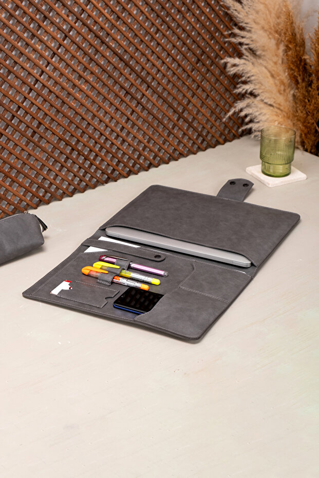 Pu Leather Laptop MacBook 13, 13.3, 13.6, 14 Inch M1 M2 M3 Laptop Pro Air Organizer Case Briefcase