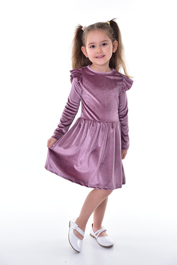 İnce Kadife Elbise - 3