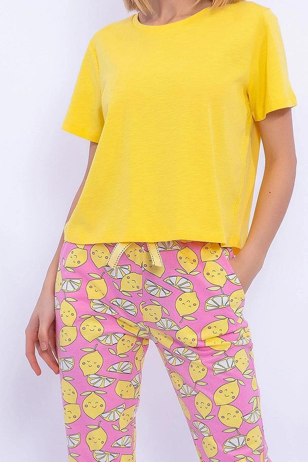 Lemons Sarı Kadın Pijama Takımı - 4
