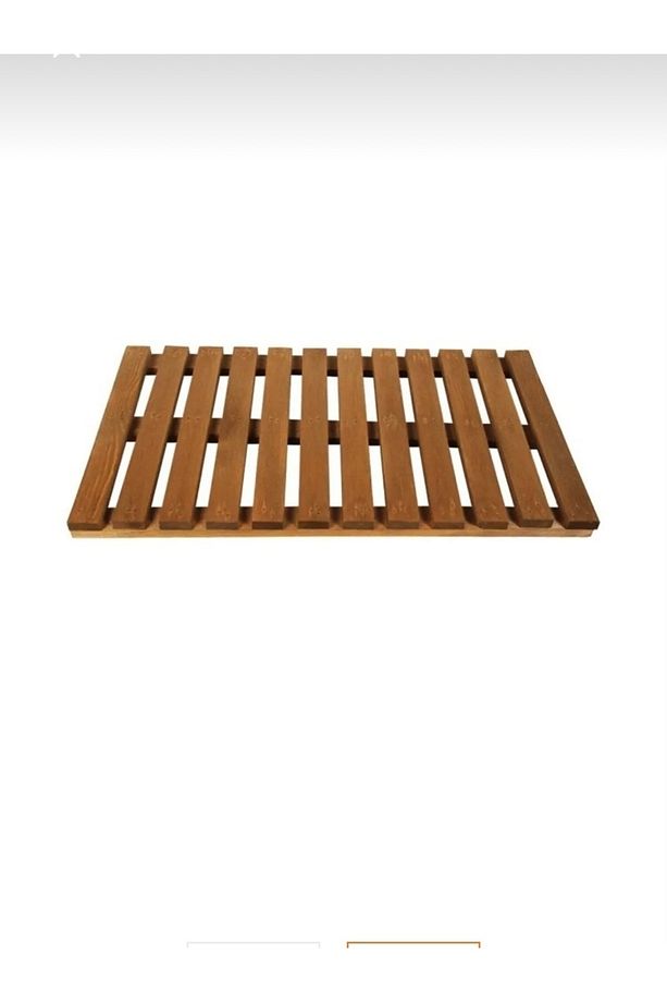 Modern ahşap dekoratif kapı önü paspası - 1