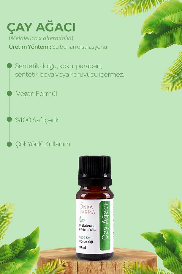 Onka Farma Çay Ağacı Yağı - %100 Saf Çay Ağacı Uçucu Yağı - 10 ml - 3