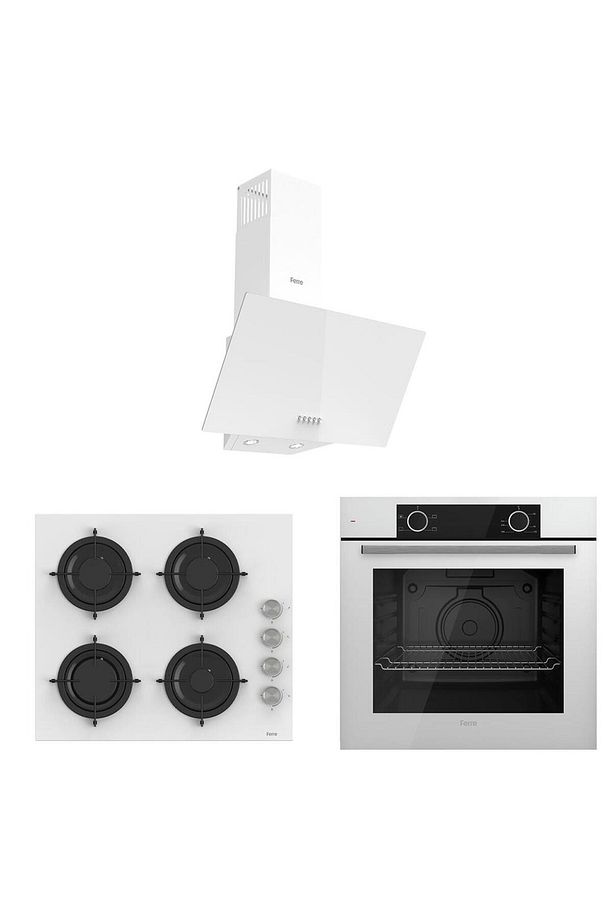 Beyaz Cam Ankastre Set D087 - CS206 - XE61CB - 1