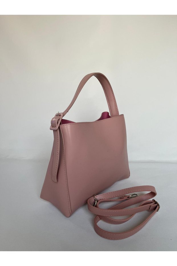 Women's Powder Adjustable Strap Hand Shoulder and Crossbody Bag Stylish Daily Bag Equivalent Bag with Zipper