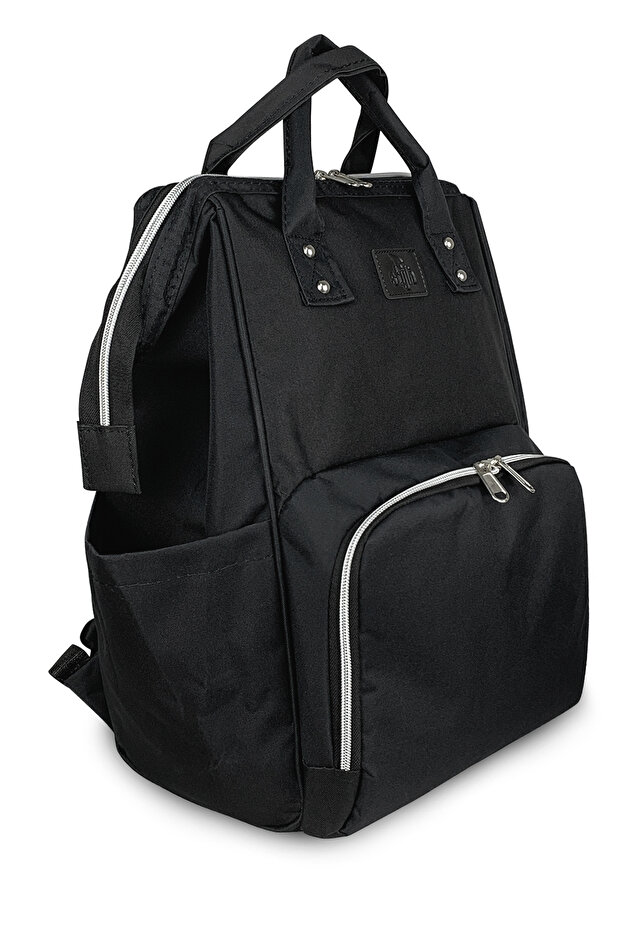 Star Anne Bebek Bakım Sırt Çantası Hediye Termos Çanta -siyah - 5