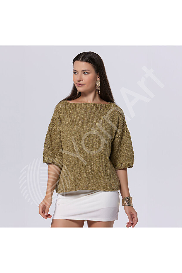 Linen Soft - Hand Knitted String Ebruli-7413 - 5