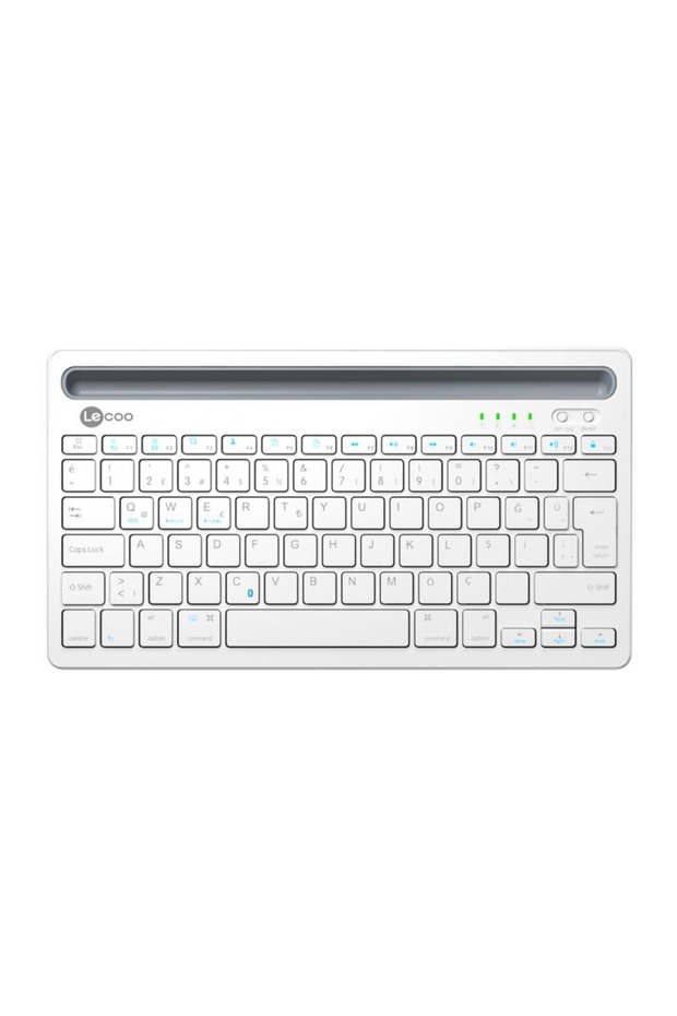 LECOO BK100 Q Kablosuz Bluetoothlu Beyaz Klavye - 1