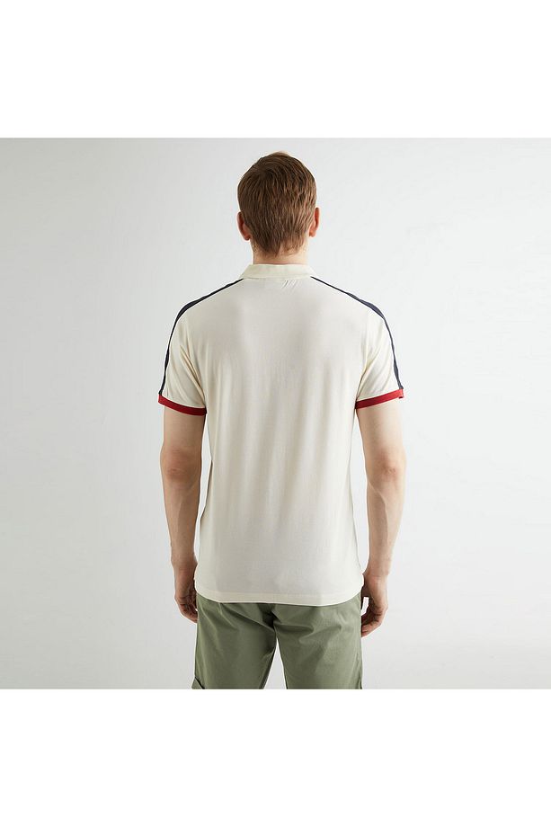 Erkek Krem Regular Fit Renk Bloklu Polo - 2