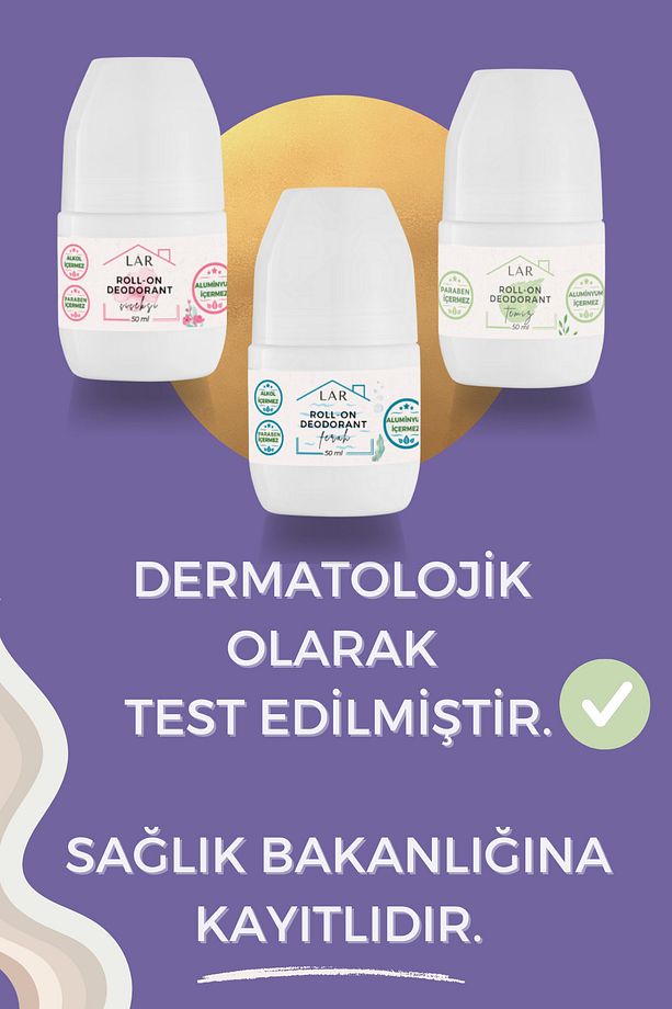 Doğal Alüminyumsuz Parabensiz Alkolsüz Vegan Ferah&çiçek Roll-on Deodorant 2li Avantajlı Paket 50ml - 6