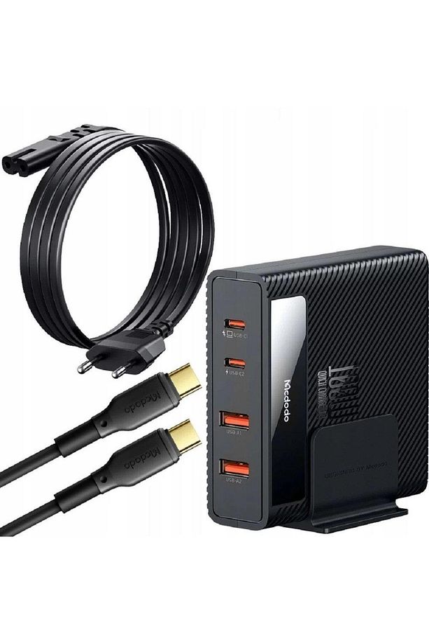 Ch-1802 100w Usb Typec Giriş Powigan Hızlı Şarj Adaptörü Kablo - Siyah - 4