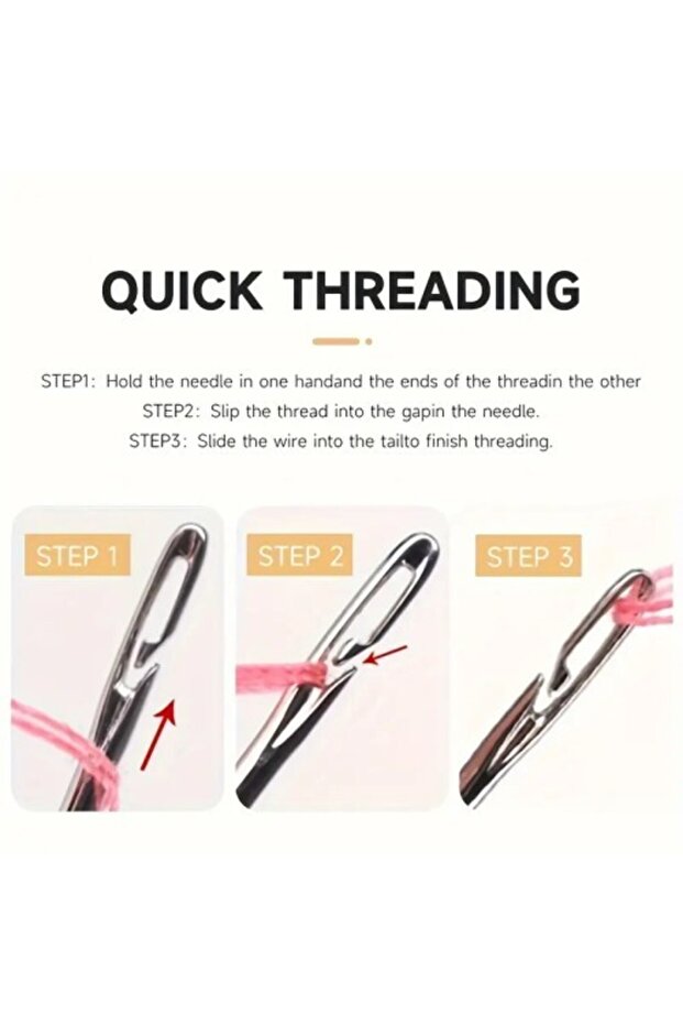 Kolay İplik Geçirilen İğne Seti 12 Adet - 3