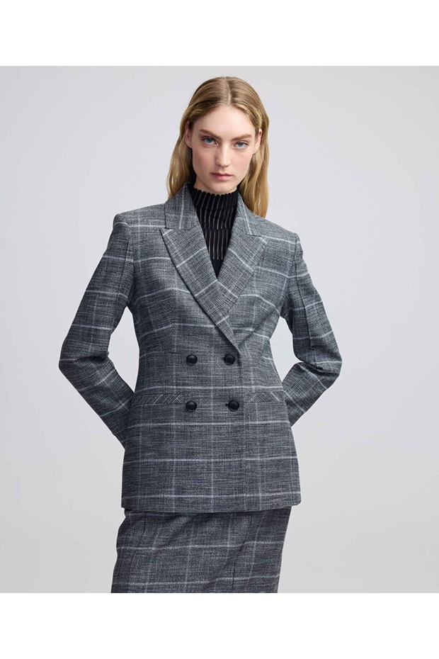 Ekose desen blazer - 1