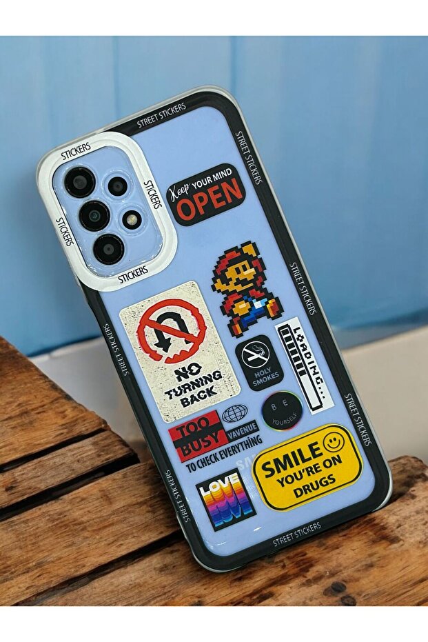 Super Mario Patterned 0.2 mm Camera Protection Transparent Case Compatible with Galaxy A13 and A23 - 3