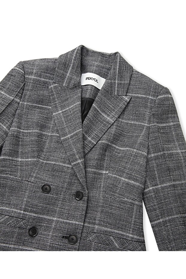 Ekose desen blazer - 4