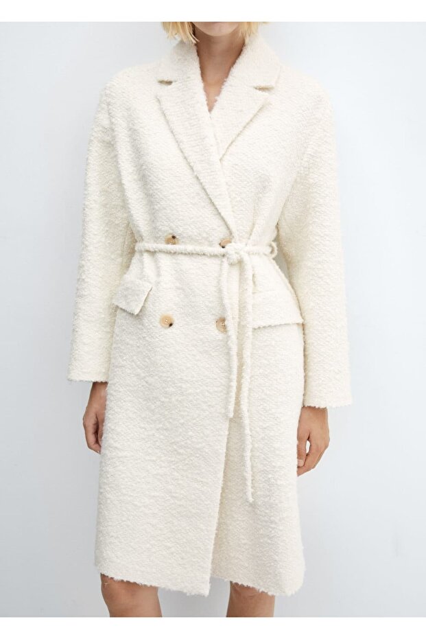 Klapalı kemerli palto - 8