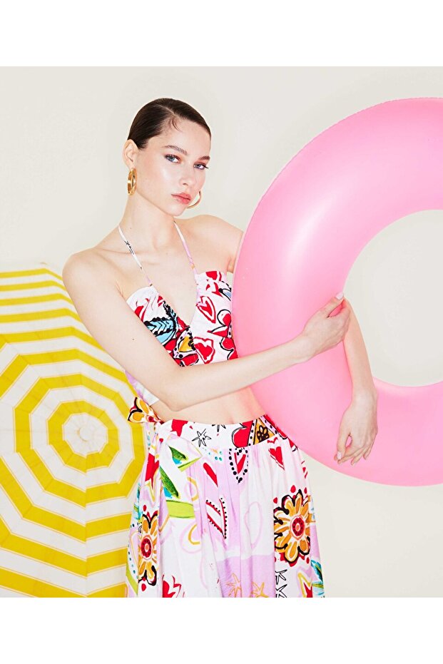 Pattern printed bustier - 1