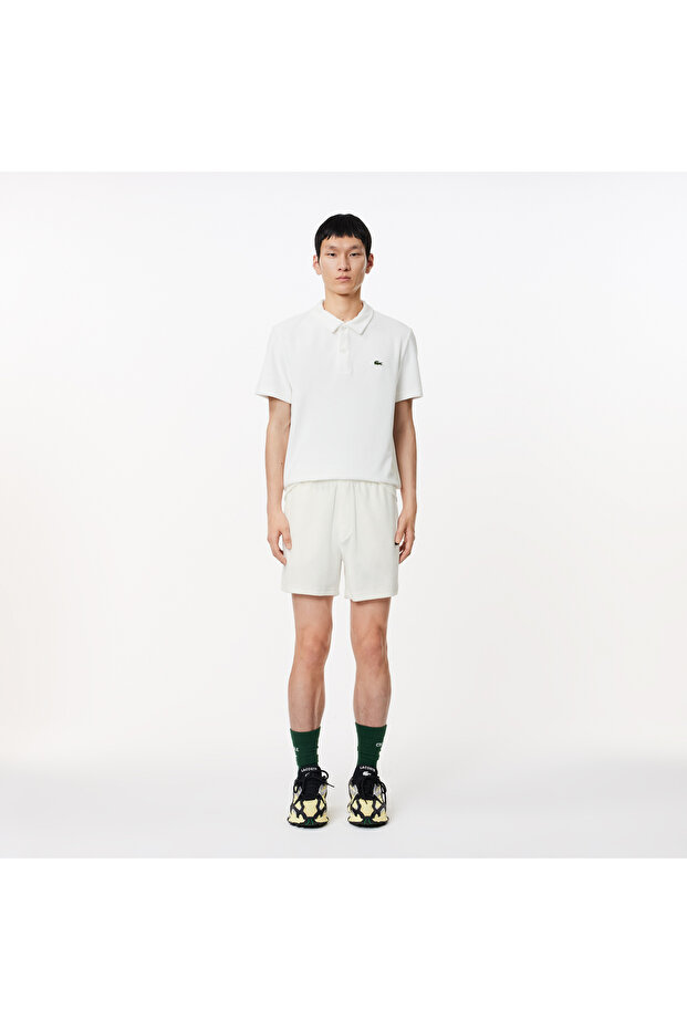 Erkek Regular Fit Beyaz Şort - 1