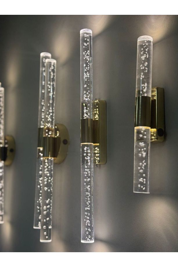 Bubblelight Large Model Şık Tasarım Modern Ledli Aplik 51 Cm Gold Pilli - 1
