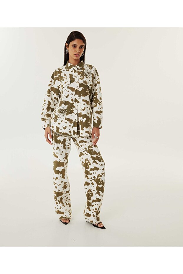 İşlemeli Gömlek Ceket - 4