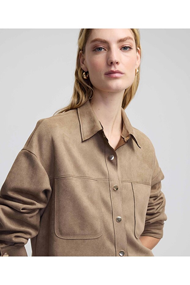 Süet dokulu ceket - 1