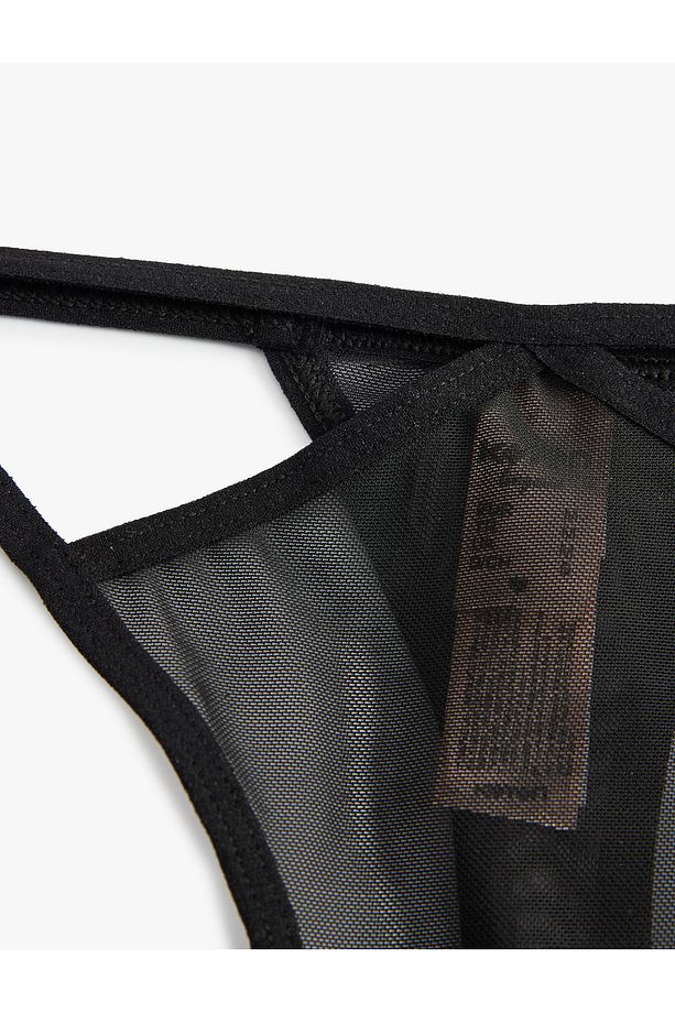 Tül String Külot Transparan - 7