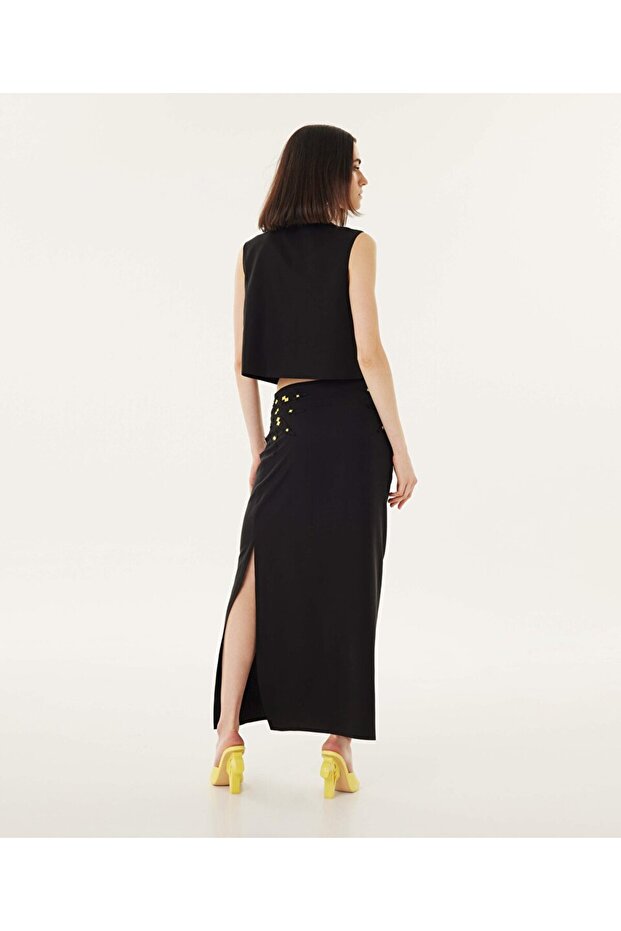Nakışlı midi etek - 6