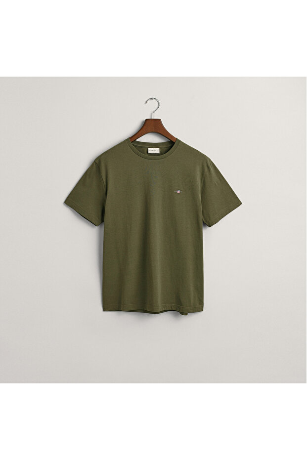 Erkek Yeşil Regular Fit Bisiklet Yaka T-Shirt - 4