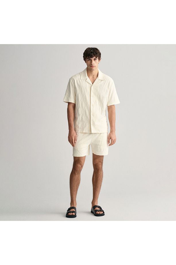 Erkek Krem Relaxed Fit Şort - 1