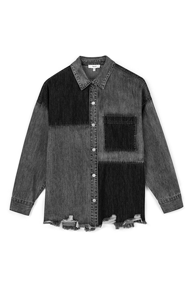 COLORBLOCK JEAN GÖMLEK - 3