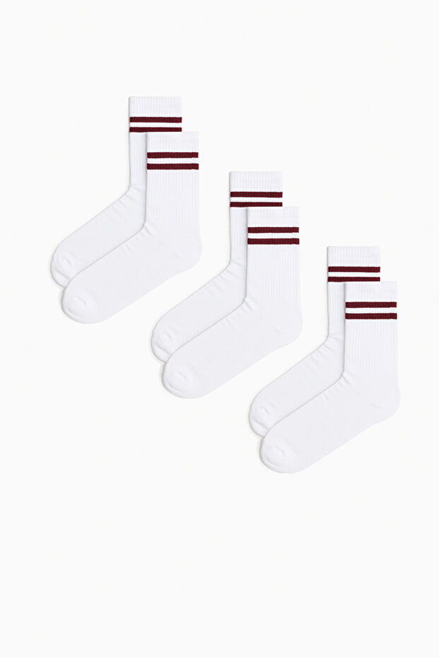 3-Piece Towel Sole (Thick Sole) Seamless Throat Rubber Knitted Knitwear Tennis Socks
