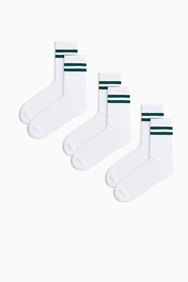 3-Piece Towel Sole (Thick Sole) Seamless Throat Rubber Knitted Knitwear Tennis Socks
