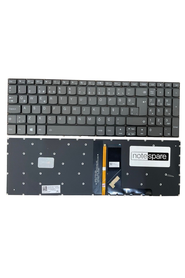 Lenovo IdeaPad L3-15ITL6 82HL009KTX035 Uyumlu Klavye Işıklı Füme TR Power Tuşsuz Versiyon - 1