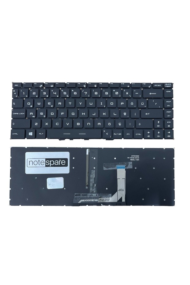 Msi ile Uyumlu GF63 Thin 10SCSR-207XTR Klavye Işıklı Siyah TR Küçük Enter Versiyon - 1