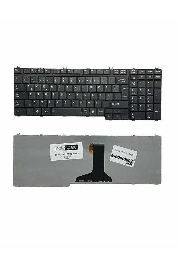 Toshiba ile Uyumlu MP-06876TQ-6983, MP-06876TQ-6984, MP-06876TQ-6987 Notebook Klavye Siyah TR - 1