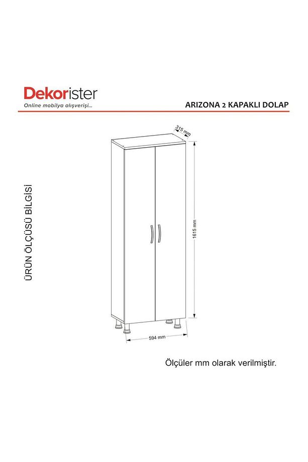 Arizona 2 Kapaklı Çok Amaçlı Banyo Dolabı - 6