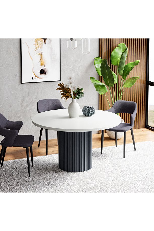 Dsc Design Bohem Yemek Masası Çap 100 Cm Beyaz - 3