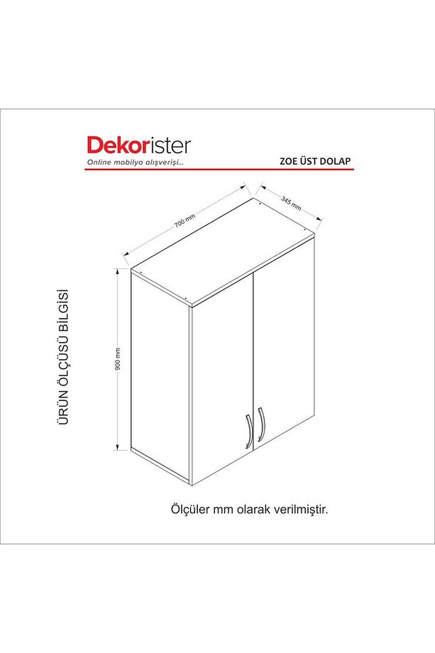 Zoe Banyo Üst Dolabı Beyaz - 5