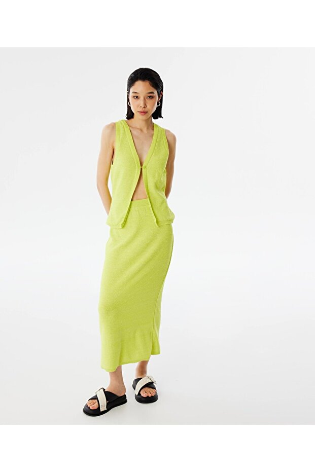 Düğmeli triko yelek - 2