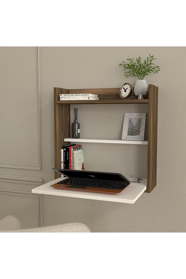 Laptop Çalışma Masası Beyaz-ceviz - 1