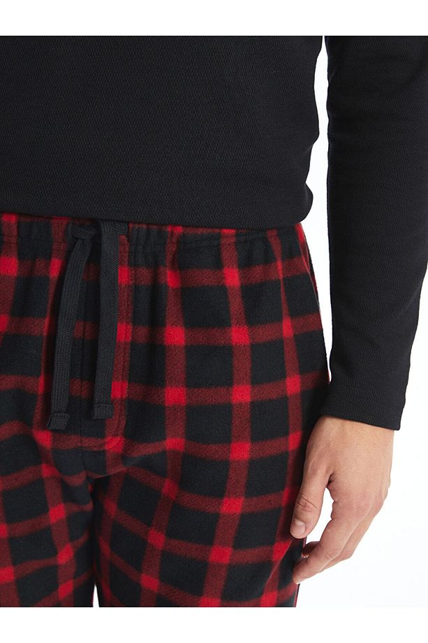 Lcwk Standart Kalıp Ekose Polar Pijama Alt - 3