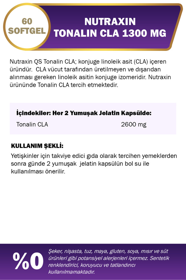 Quick Slim Tonalin Cla 1300mg 60 Kapsül - 2