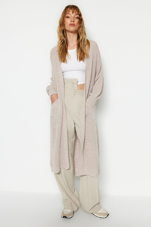 Taş Maxi Basic Geniş Kalıp Triko Hırka TWOAW24HI00096