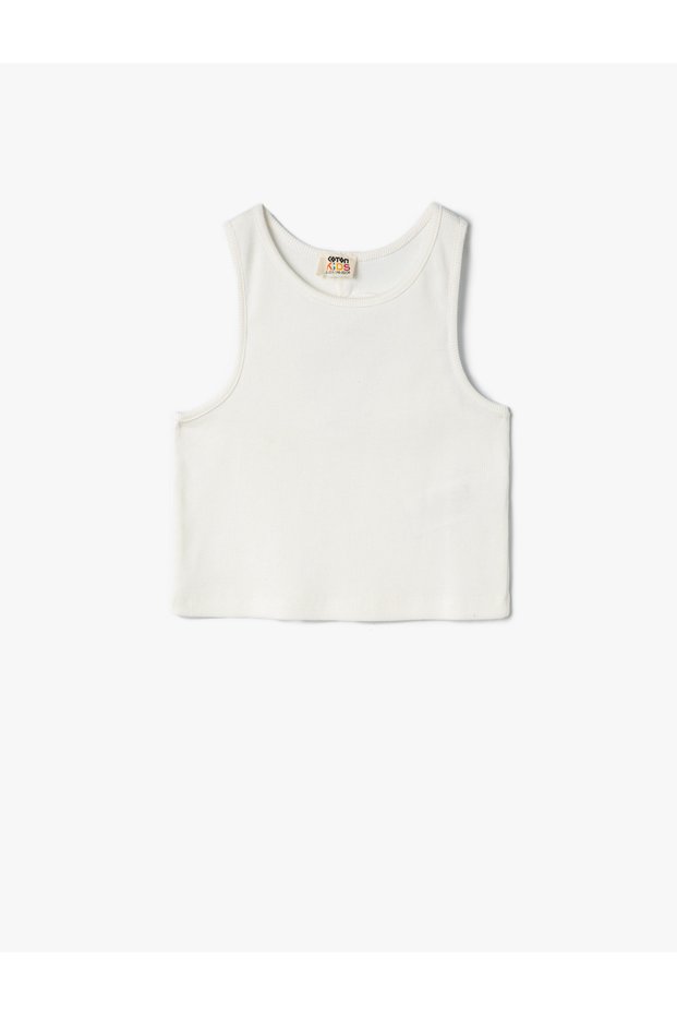 Crop Tank Top Sleeveless Loose Textured Cotton