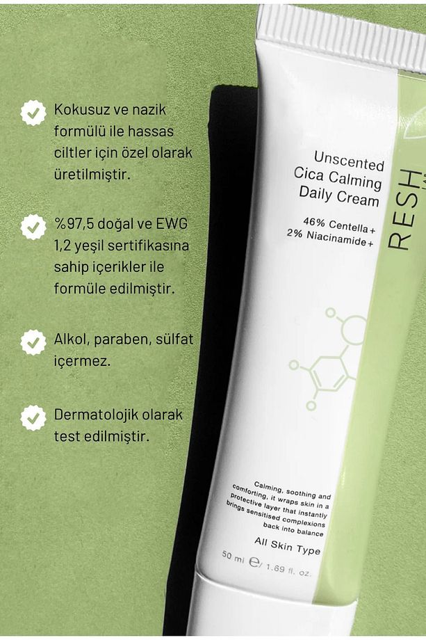 Unscented Cica Calming Daily Cream - Vegan Bitkisel Nemlendirici Krem 50ml - 5