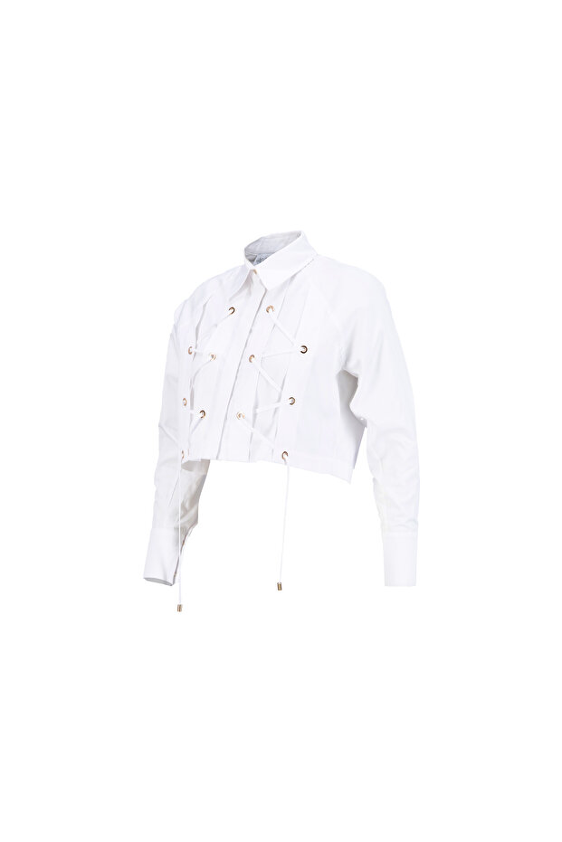 Tasarım Crop Gömlek - 3