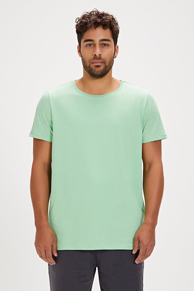 Major Yeşil Basic Erkek Tişört - 6