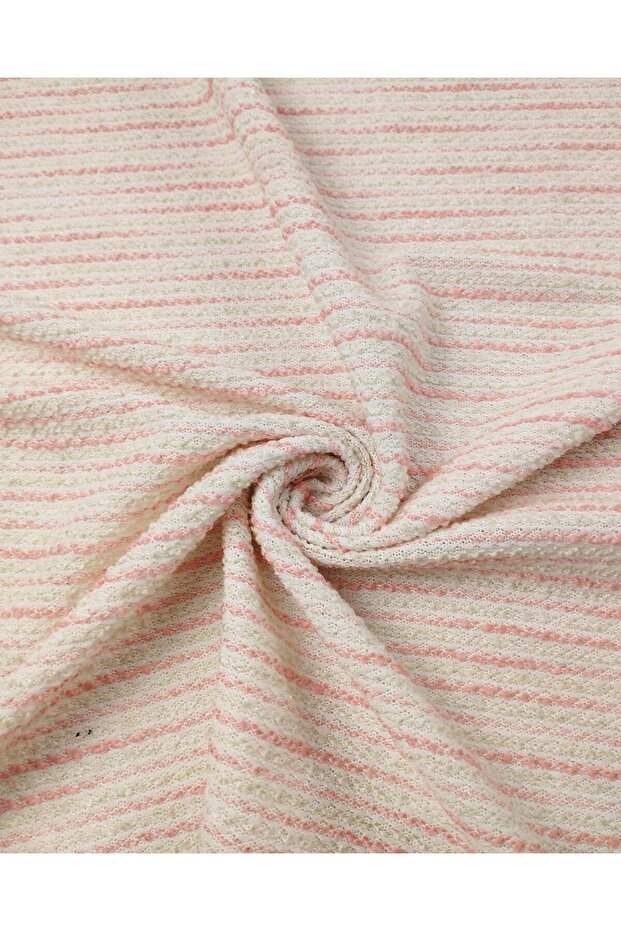 Simli Örme Krem Pembe Renklerde En: 130 cm - 5