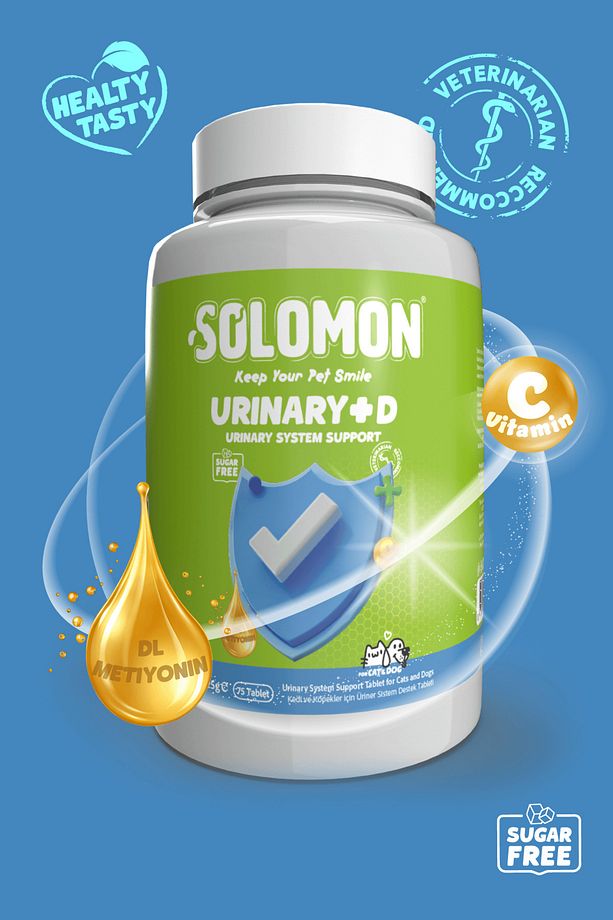 Urinary Plus D Tablet Kedi Ve Köpek (kedi Ve Köpekler Için Üriner Sağlık Destek Tableti 75 Adet) - 5