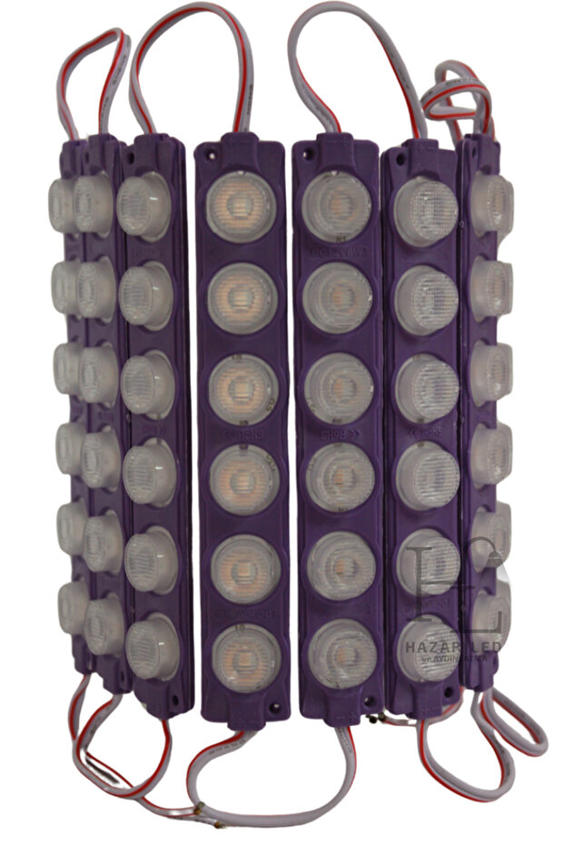 12 Volt 6 Watt 6 Mercekli Mor Modül (10 Adet) - 1