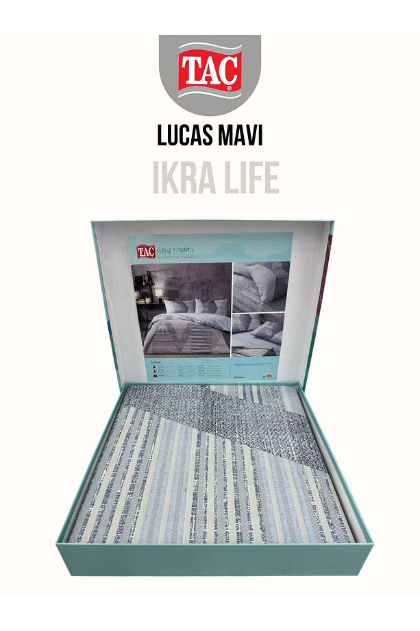 Lucas Mavi Ranforce Genc modasi Tek Kişilik Nevresim Takım 160x220 - 2